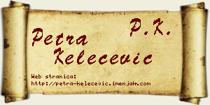 Petra Kelečević vizit kartica